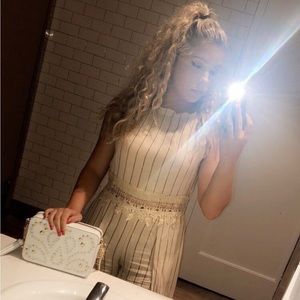 Striped High Low Jumpsuit